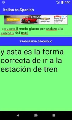 Italian to Spanish Translator android App screenshot 1