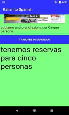 Italian to Spanish Translator android App screenshot 2